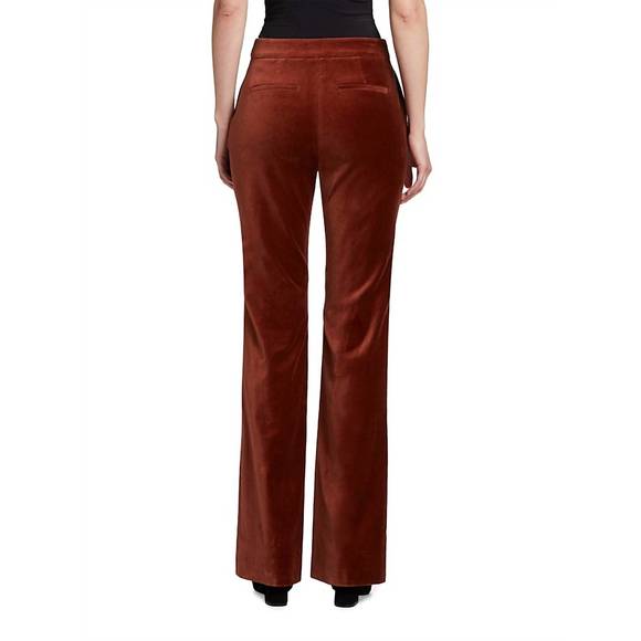 NEW DEREK LAM 10 CROSBY blake flare trouser in mahogany - Picture 4 of 5